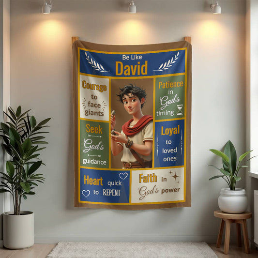 Scripture Hero-David Mink Touch Fleece Blanket