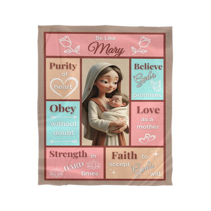 Scripture Hero-Mary (Mother) Mink Touch Fleece Blanket