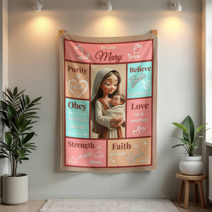 Scripture Hero-Mary (Mother) Mink Touch Fleece Blanket