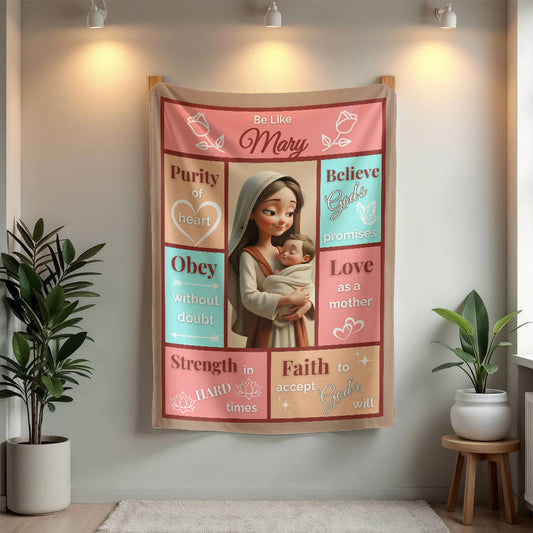 Scripture Hero-Mary (Mother) Mink Touch Fleece Blanket