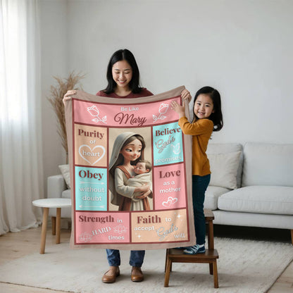 Scripture Hero-Mary (Mother) Mink Touch Fleece Blanket