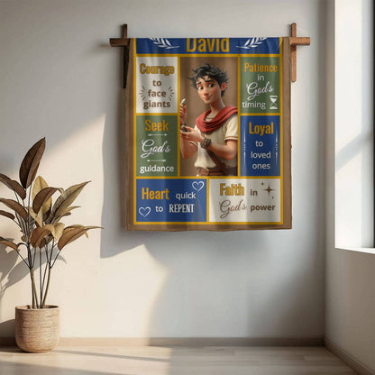 Scripture Hero-David Mink Touch Fleece Blanket