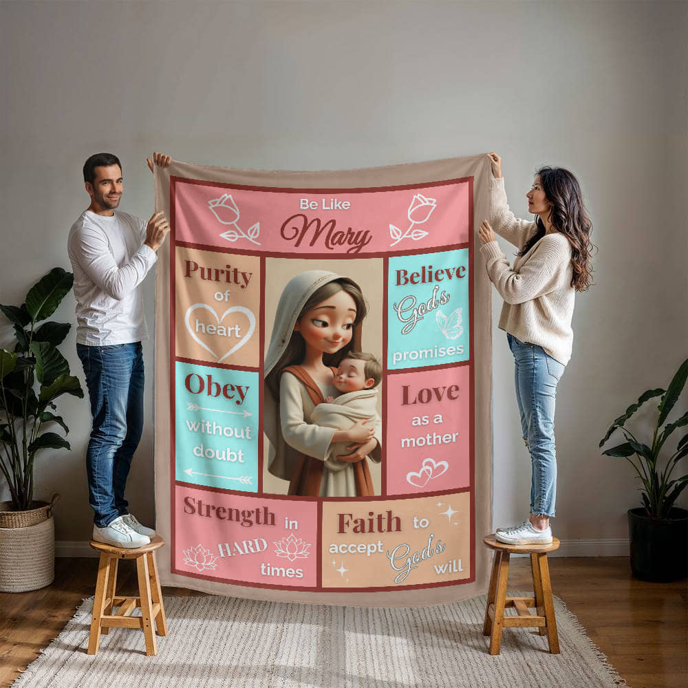 Scripture Hero-Mary (Mother) Mink Touch Fleece Blanket