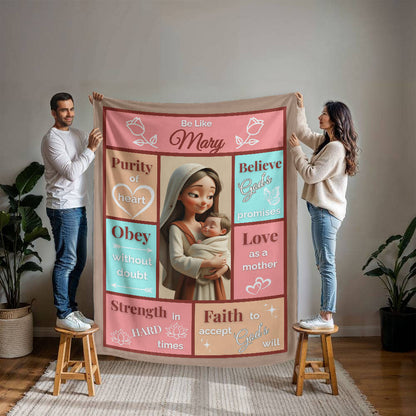 Scripture Hero-Mary (Mother) Mink Touch Fleece Blanket